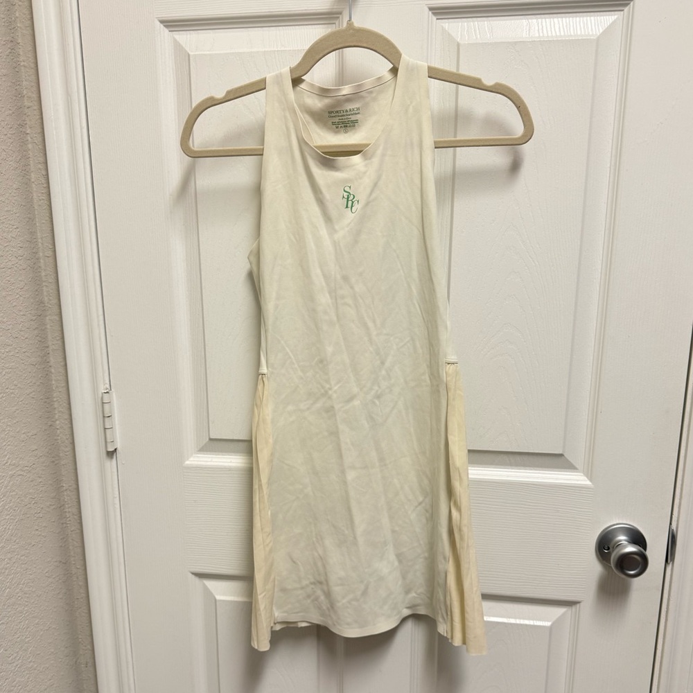 Sporty & Rich Ivory Tunic Tank Top